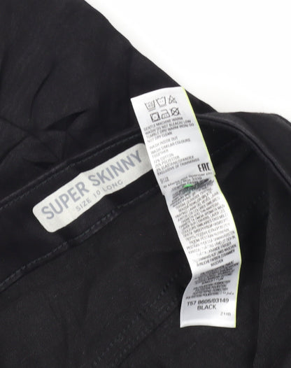 Womens UK Size 10 Marks and Spencer Slim Fit Skinny Black Jeans