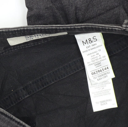 Womens UK Size 12 Marks and Spencer Regular Fit Skinny Black Jeans