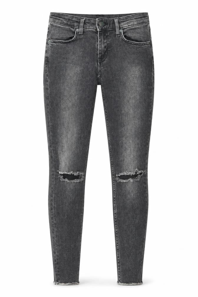 Womens UK Size 4 H&M Slim Fit Ankle Black Jeans