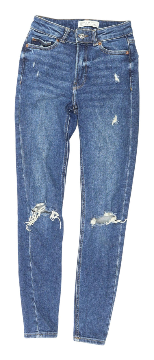 Denim Co Women’s Blue Distressed Skinny Jeans Size 6