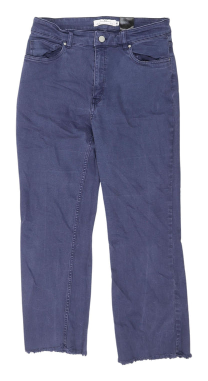 Womens UK Size 14 H&M Regular Fit Straight Blue Jeans