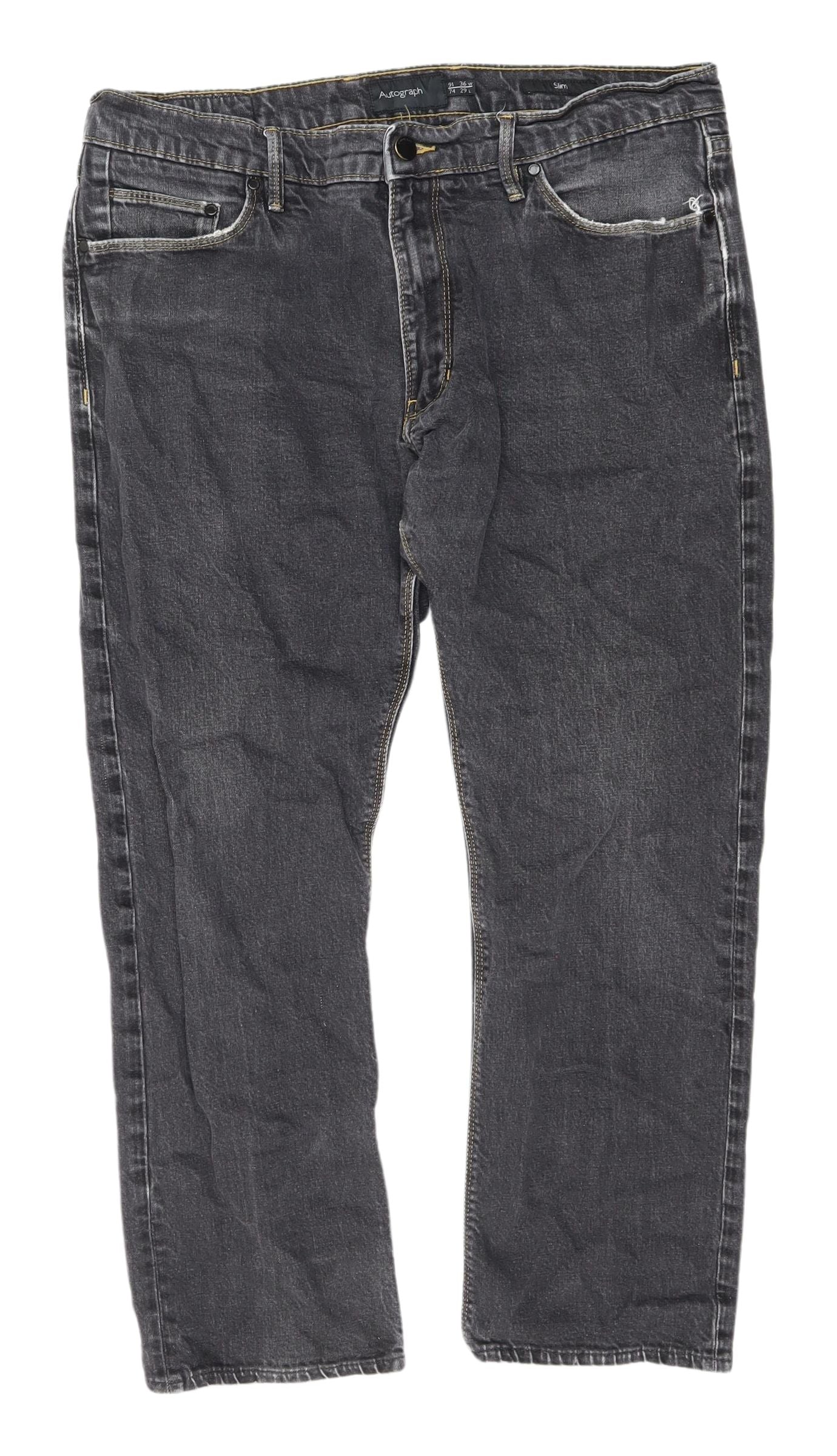 Marks and Spencer Men's Black Slim Jeans 36