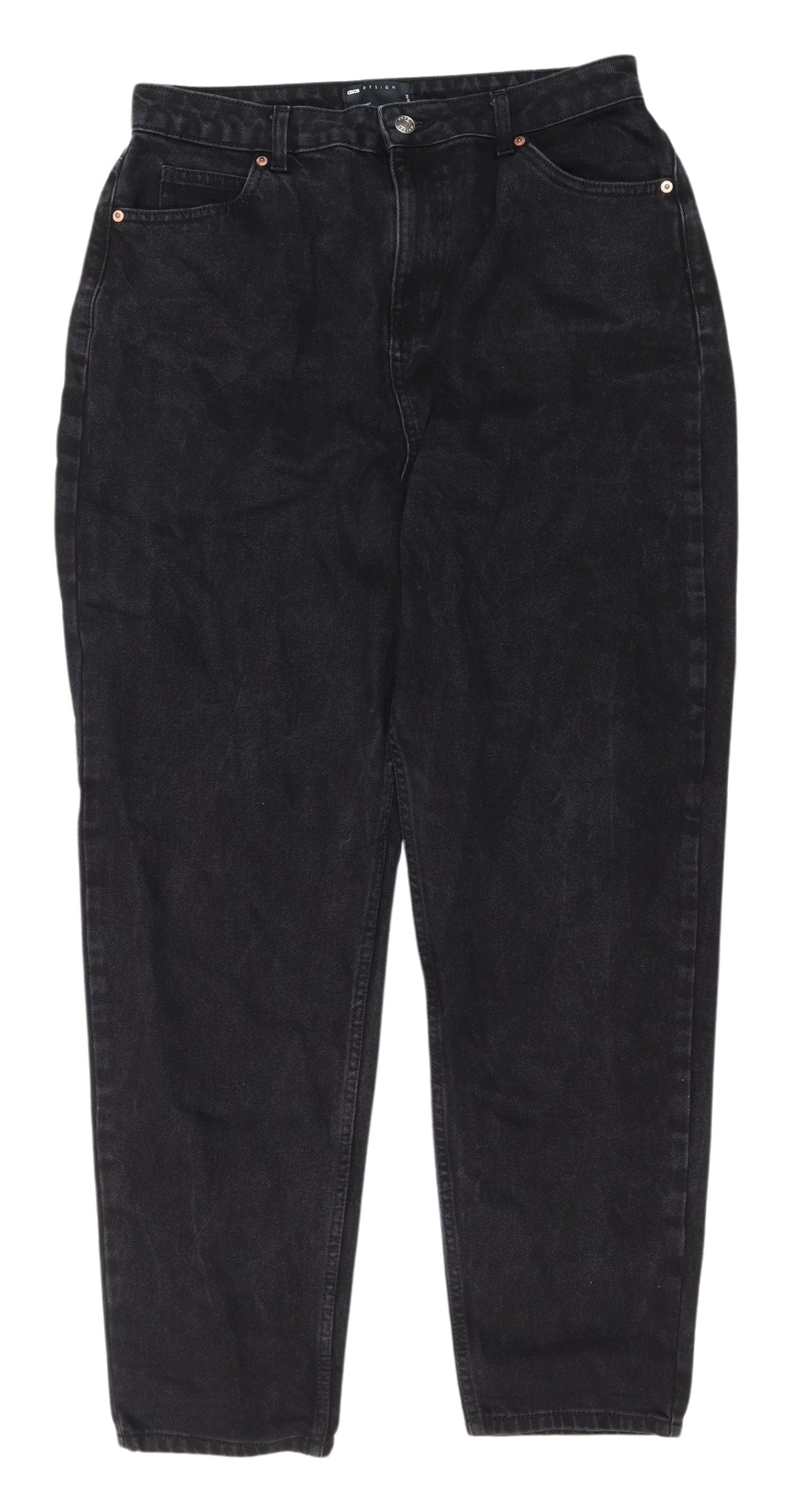 Womens UK Size 32 ASOS Design Regular Fit Straight Black Jeans
