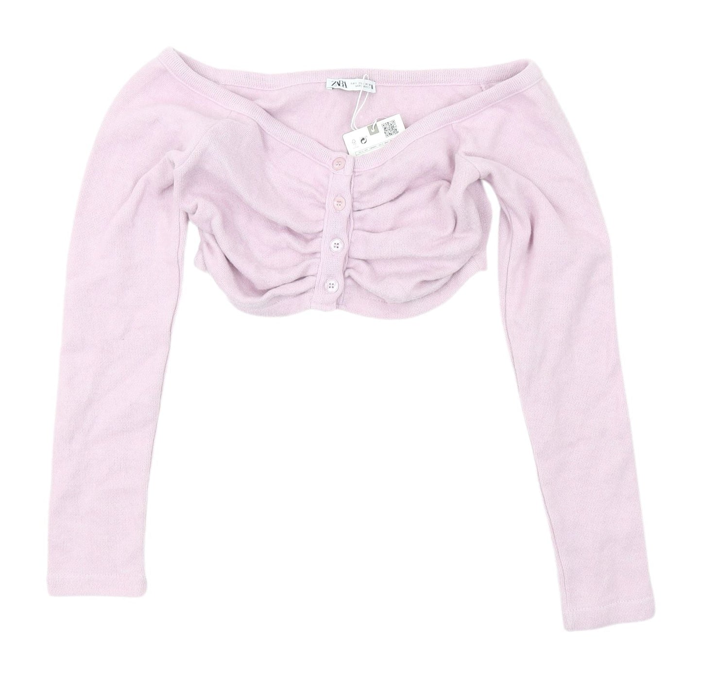 Womens UK Size S Zara Pink Cardigan Jumper