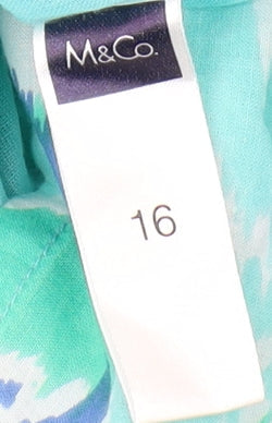 M&Co Women's Multicoloured Sleeveless Beaded Dress 16
