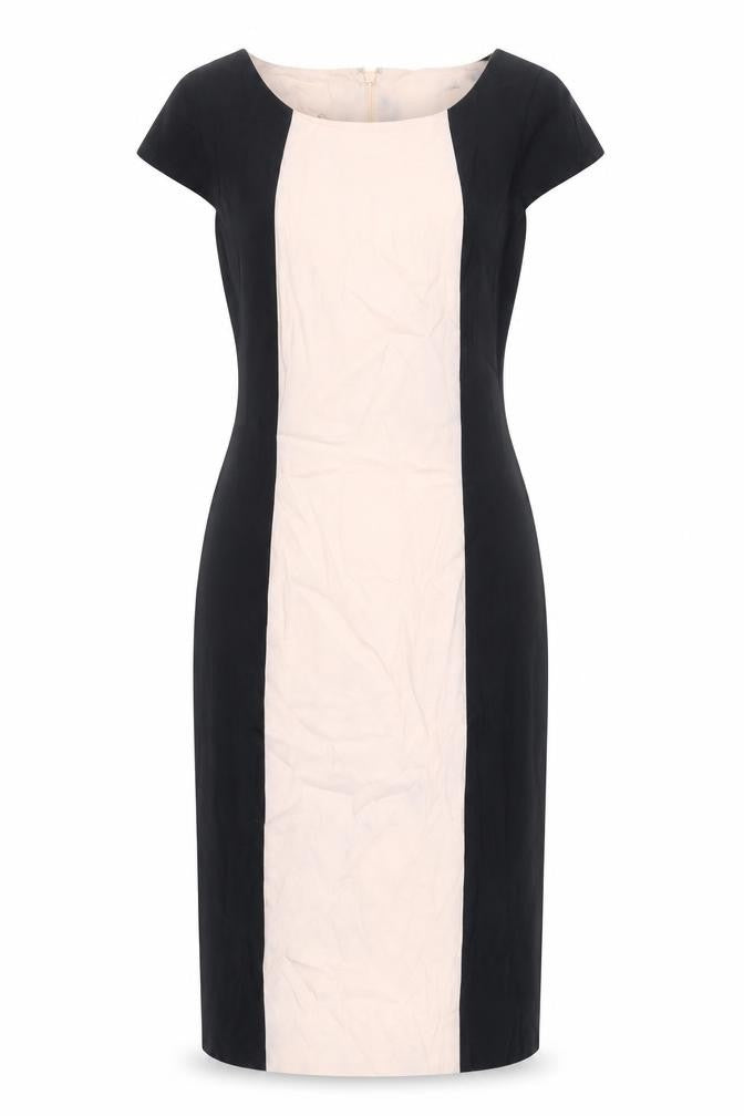 French Connection Women's Black Ivory Sheath Dress Size 8
