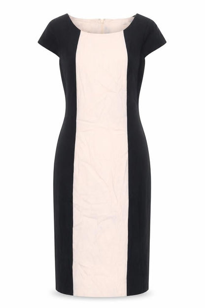 French Connection Women's Black Ivory Sheath Dress Size 8