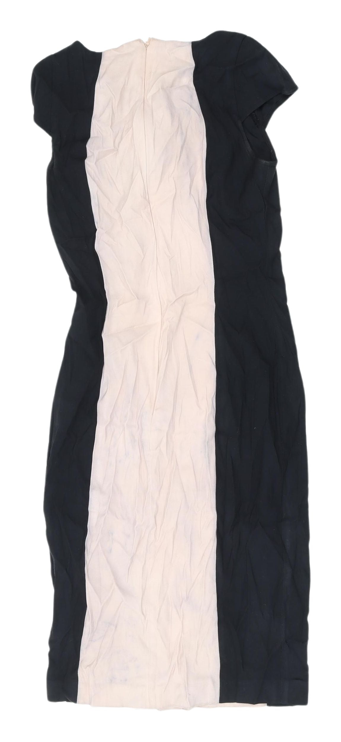 French Connection Women's Black Ivory Sheath Dress Size 8