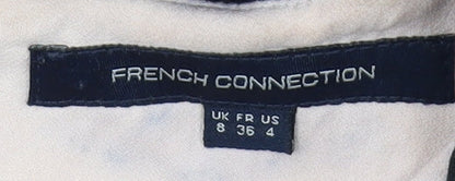 French Connection Women's Black Ivory Sheath Dress Size 8