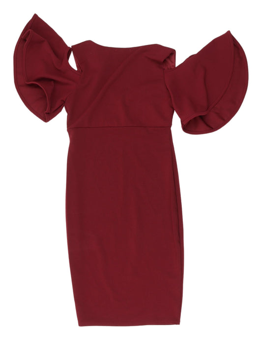 Girls on Film Red Bodycon Dress, UK 8, Classic Elegance