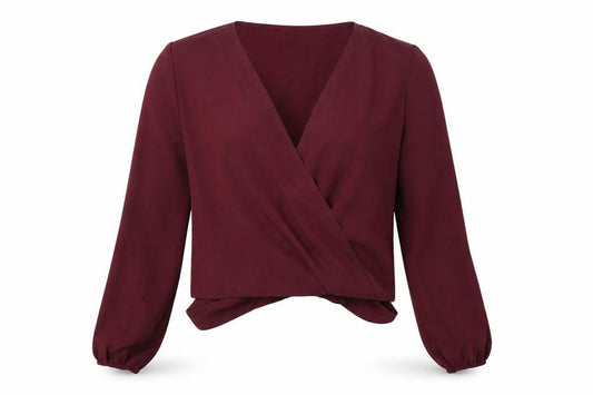 Womens UK Size 16 Missguided Red Wrap Blouse