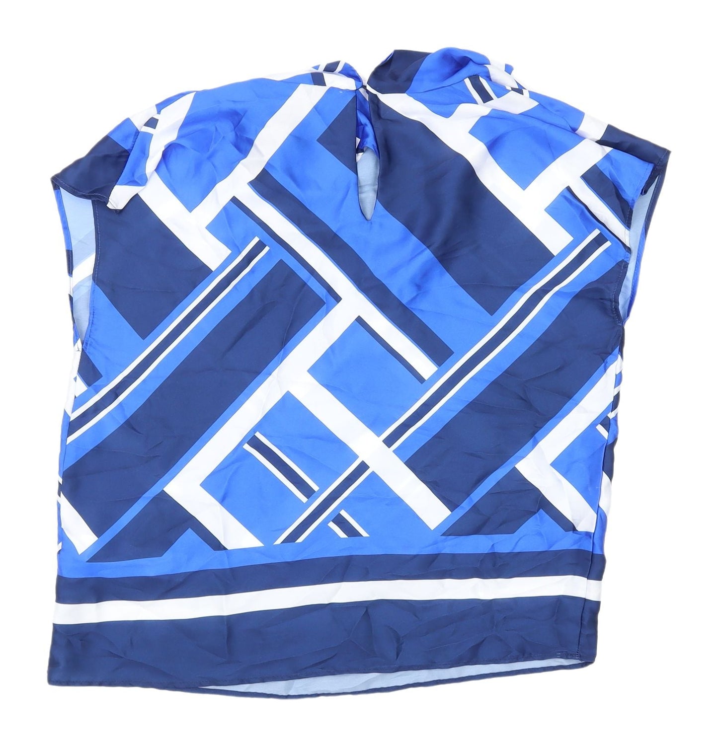 Womens UK Size M Zara Blue Tunic Blouse