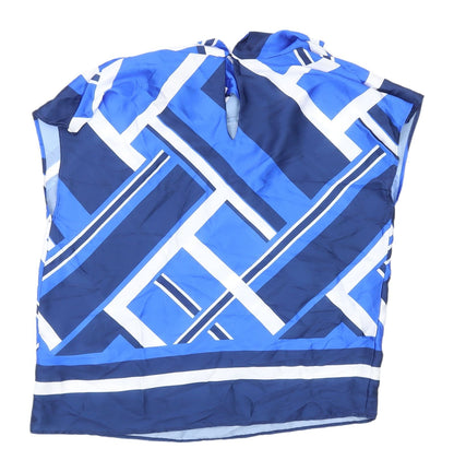 Womens UK Size M Zara Blue Tunic Blouse