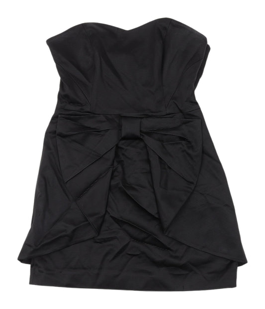 Coast Women's Black Strapless Bow Dress - Size 12