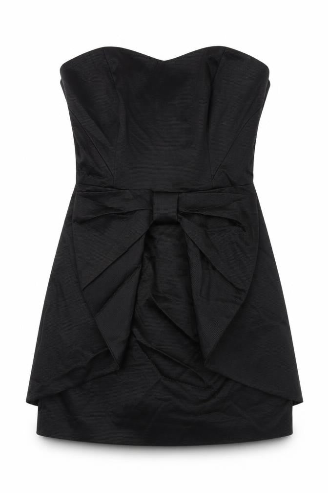 Coast Women's Black Strapless Bow Dress - Size 12