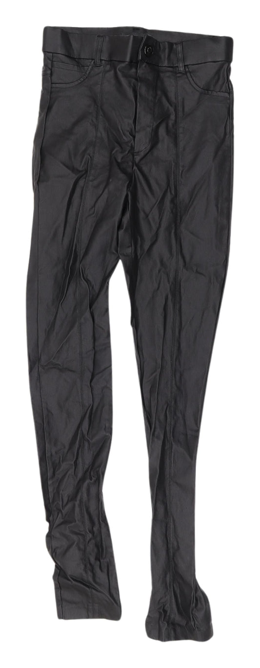 Womens UK Size S Zara Slim Fit Jegging Black Trousers