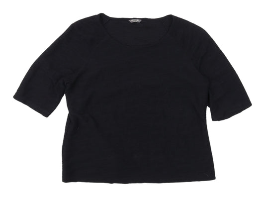 Minuet Women’s Black Petite 3/4 Sleeve Top Large