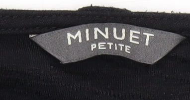 Womens UK Size L Minuet Black Basic T-Shirt