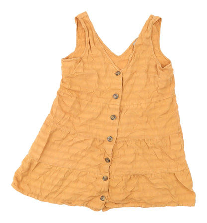 Womens UK Size 12 ASOS Orange Tunic Blouse