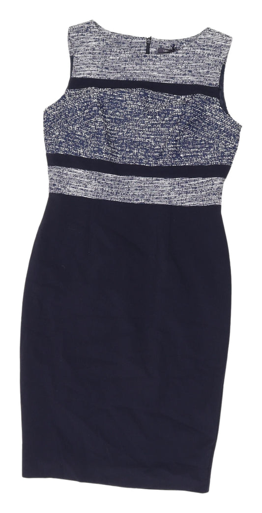 Marks and Spencer Women's Blue Knee Length Sheath Dress
