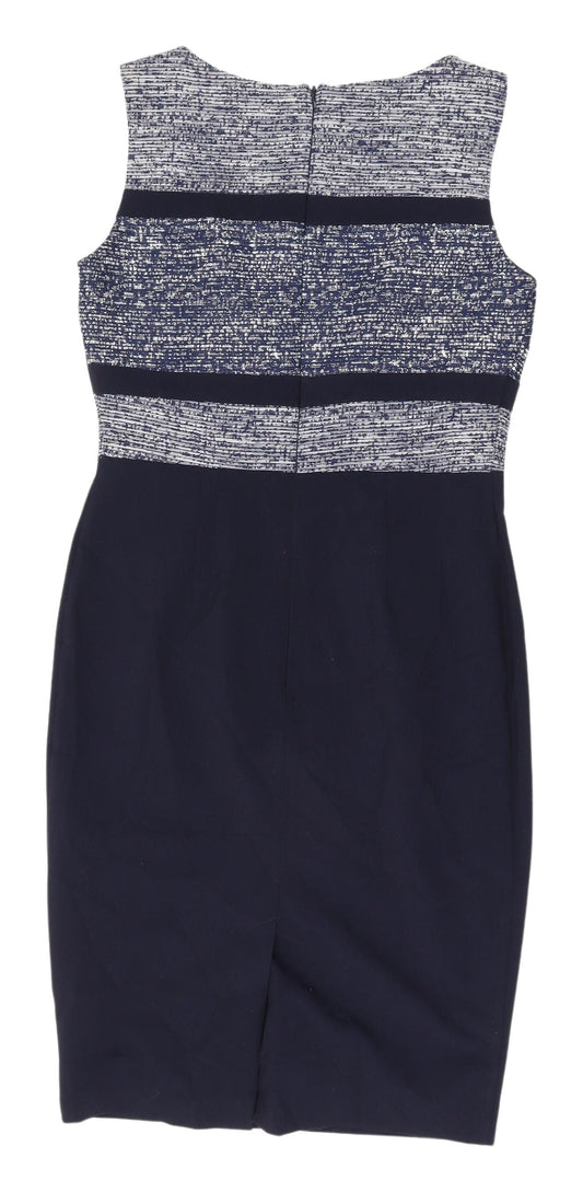 Marks and Spencer Women's Blue Knee Length Sheath Dress