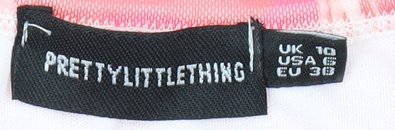 PrettyLittleThing Women's Multicoloured Halter Mini Dress