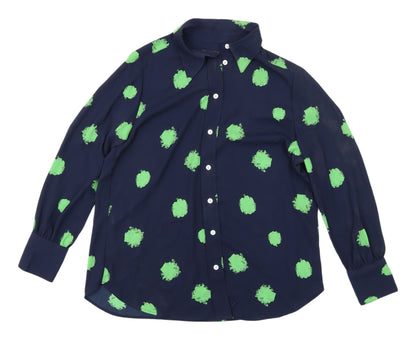 Womens UK Size 12 Marks and Spencer Blue  Button-Up