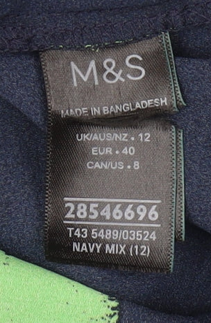 Womens UK Size 12 Marks and Spencer Blue  Button-Up