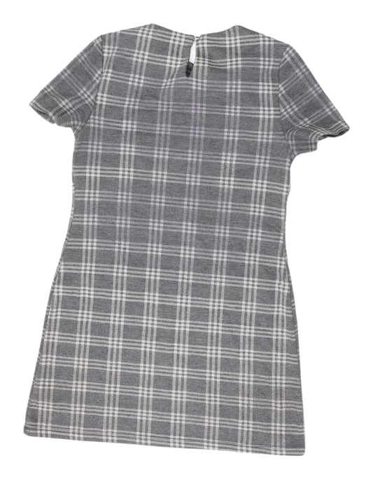 Dorothy Perkins Women's Grey Plaid Shift Dress Size 8