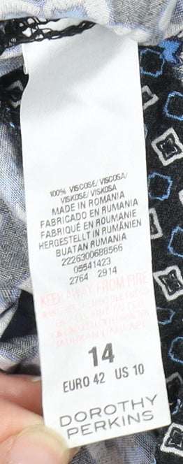 Womens UK Size 14 Dorothy Perkins Multicoloured Tunic Blouse
