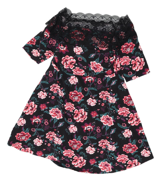 Dorothy Perkins Floral Off Shoulder A-Line Dress, Size 18