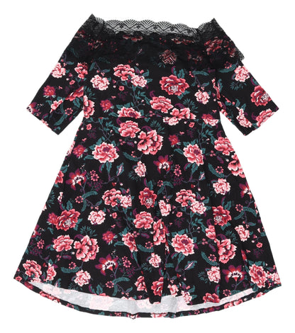Dorothy Perkins Floral Off Shoulder A-Line Dress, Size 18