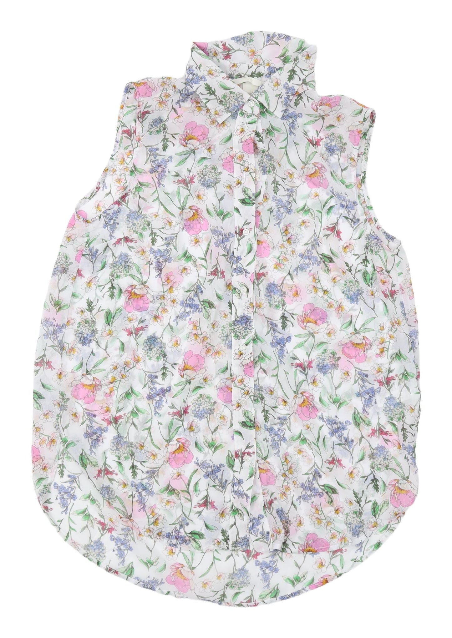 Womens UK Size 8 H&M Multicoloured Basic Blouse