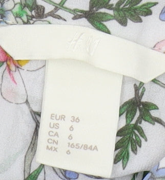 Womens UK Size 8 H&M Multicoloured Basic Blouse