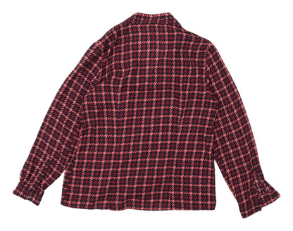 Anne Klein Women's Multicoloured Houndstooth Blouse M