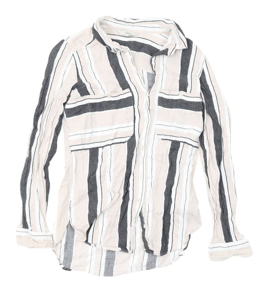 Womens UK Size 8 NEXT Multicoloured Basic Button-Up