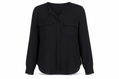 H&M Women's Black Long Sleeve Blouse, Size 8