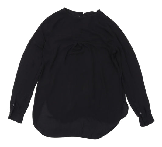 H&M Women's Black Long Sleeve Blouse, Size 8