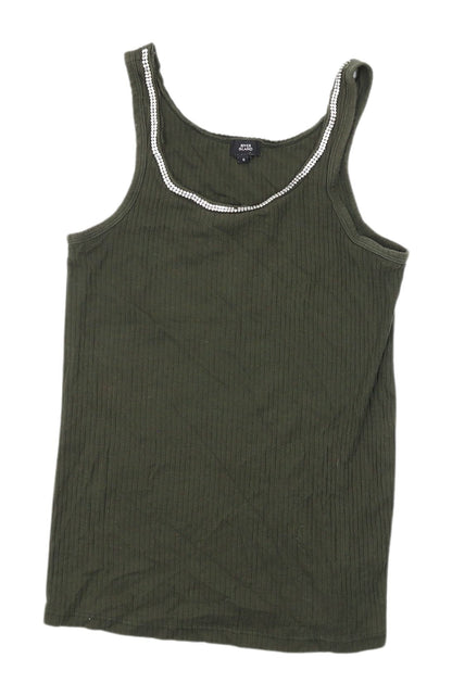Womens UK Size 6 River Island Green Basic Tank