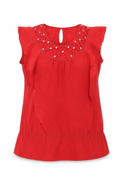 Womens UK Size 14 Et Vous Red  Blouse
