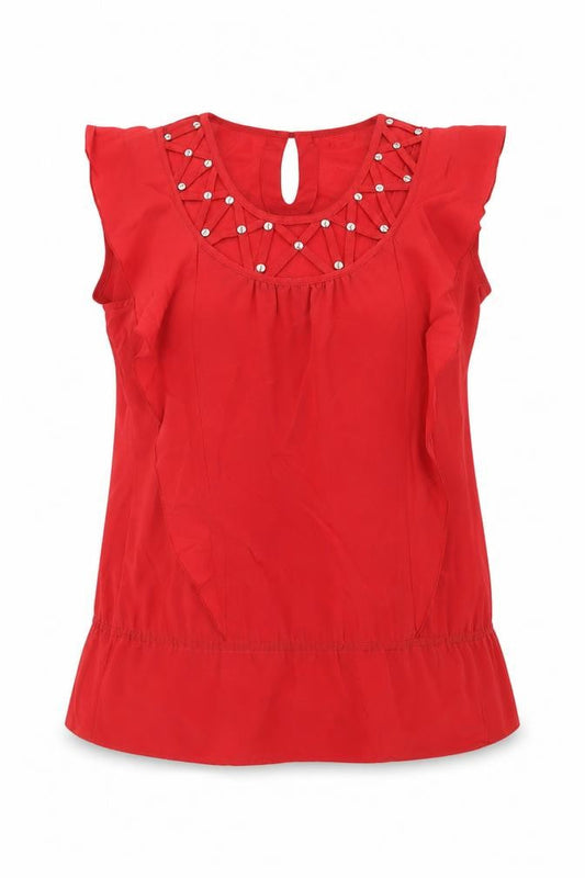 Womens UK Size 14 Et Vous Red  Blouse
