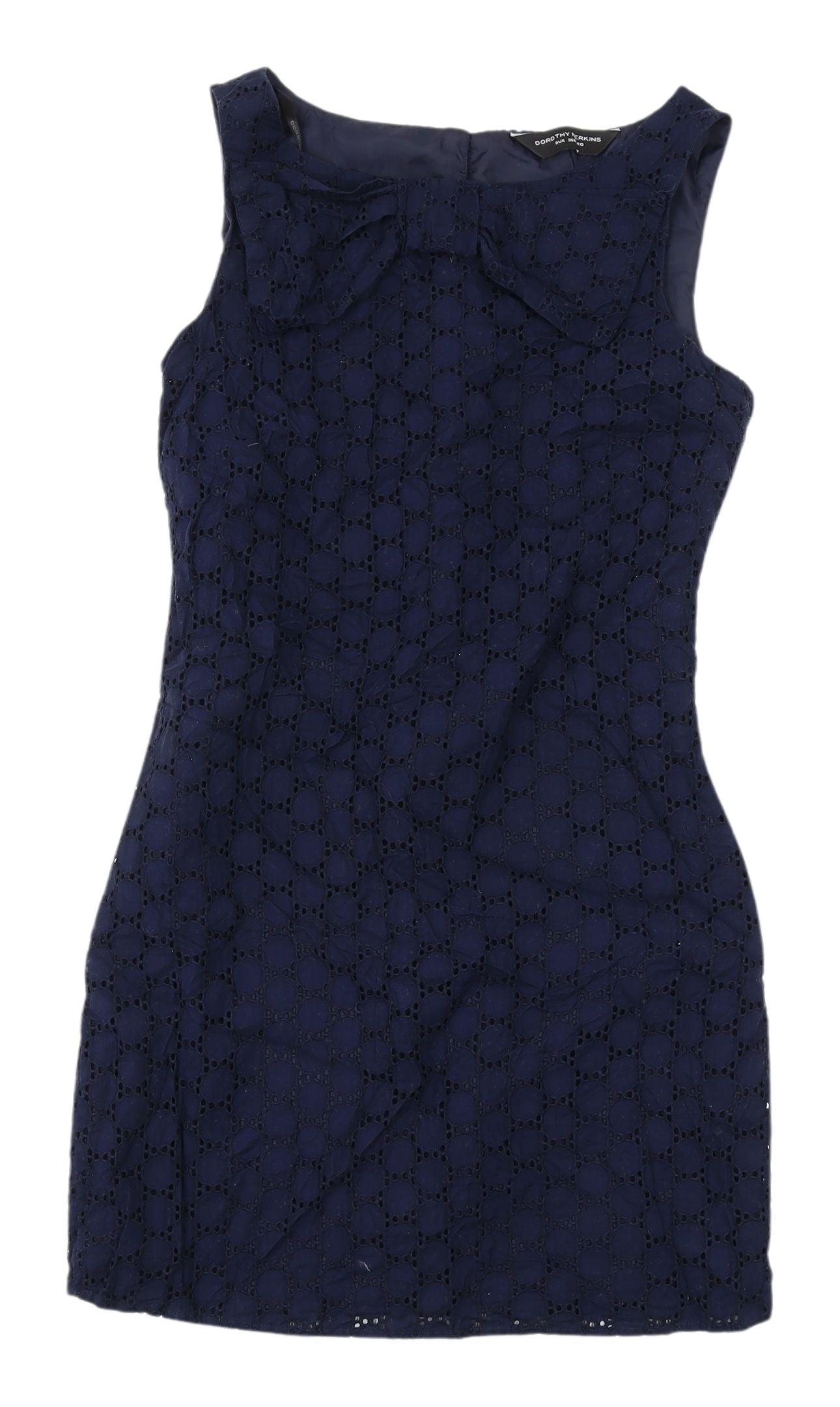 Dorothy Perkins Women's Blue Lace Sheath Dress Size 8