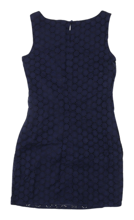 Dorothy Perkins Women's Blue Lace Sheath Dress Size 8