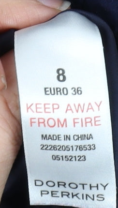 Dorothy Perkins Women's Blue Lace Sheath Dress Size 8