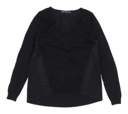 Womens UK Size 8 Marks and Spencer Black Basic Blouse
