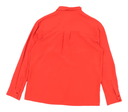 Womens UK Size 10 Topshop Red  Button-Up