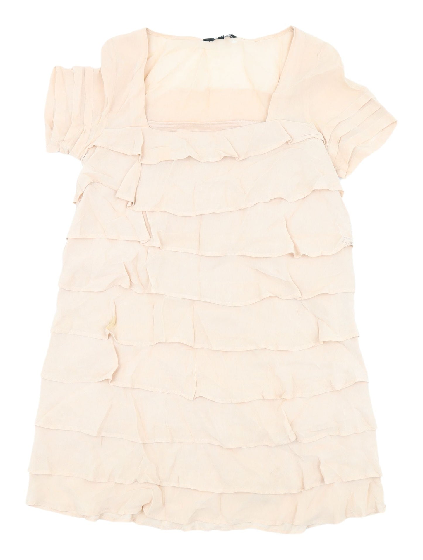 ASOS Women's Beige Short Shift Dress Size 8
