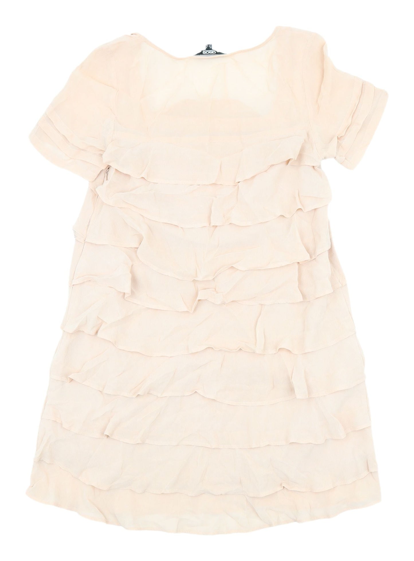 ASOS Women's Beige Short Shift Dress Size 8
