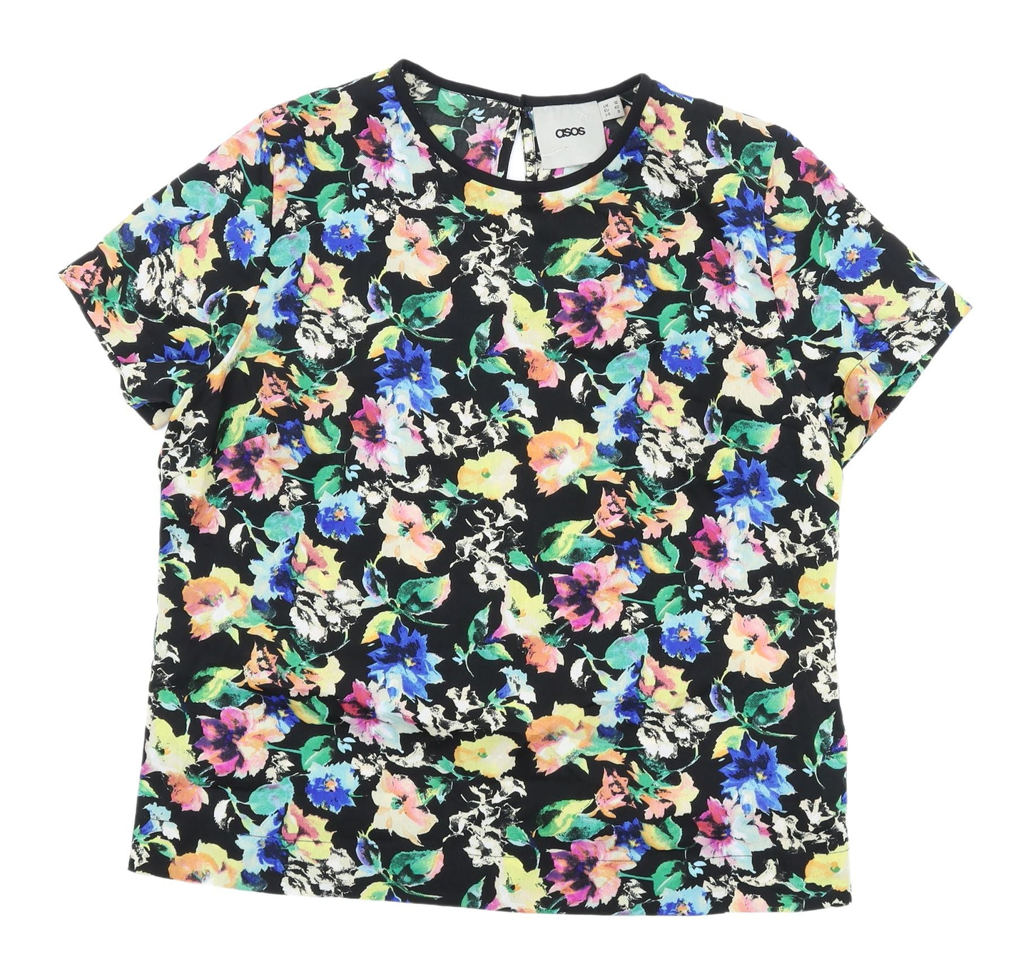 Womens UK Size 12 ASOS Multicoloured Basic Blouse