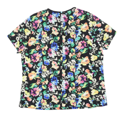 Womens UK Size 12 ASOS Multicoloured Basic Blouse